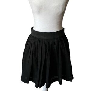 Sandro Black Pleated Skater Mini Skirt